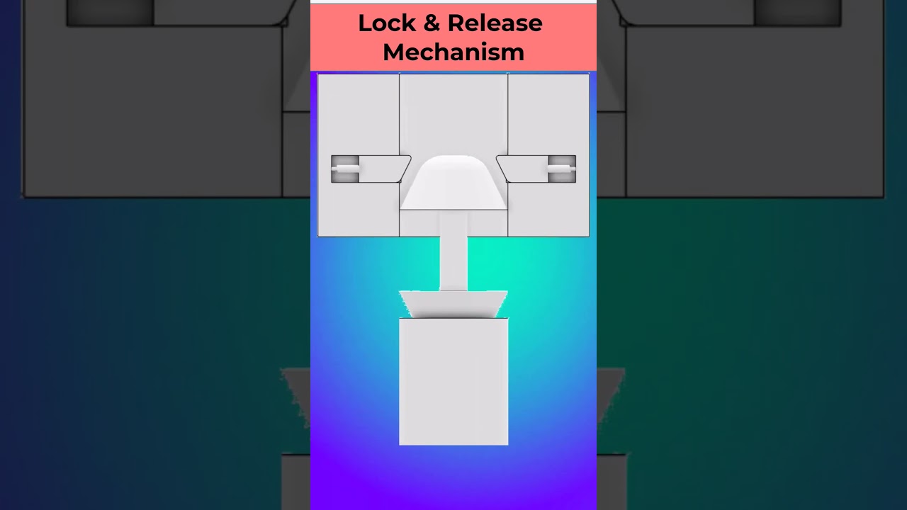 Push lock mechanism #catia #engineering #cad #mechanical #design #simulation #solidworks #mechanism
