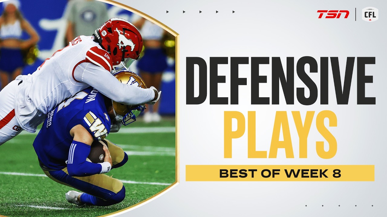 BEST DEFENSIVE PLAYS FROM WEEK 8 OF THE CFL SEASON