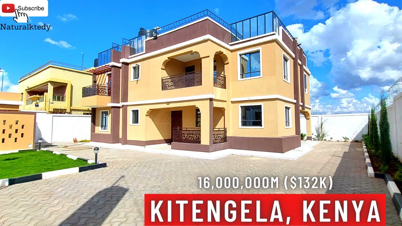 TOURING A MAGNIFICENT FLAT ROOFED HOUSE 16,000,000 ($132k)  5 bedroom+Dsq IN KITENGELA 🇰🇪