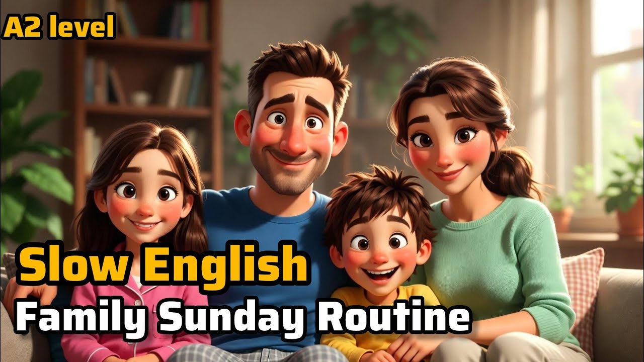 Family Sunday routine| Easy English Story for Beginners (A1-A2)