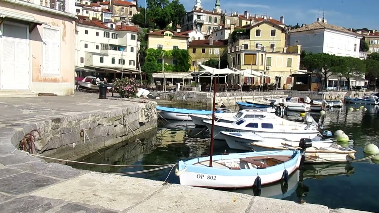 Beach and Harbour, Volosko, Opatija, Croatia