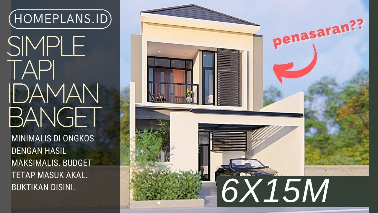 SIMPLE BUT VERY DREAM! This 6x15m House Design [code 208DF]