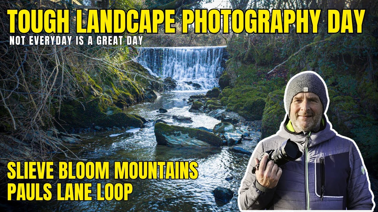 Tough day for landscape photography at Pauls Lane Loop, Slieve Bloom Mountains shooting into the sun