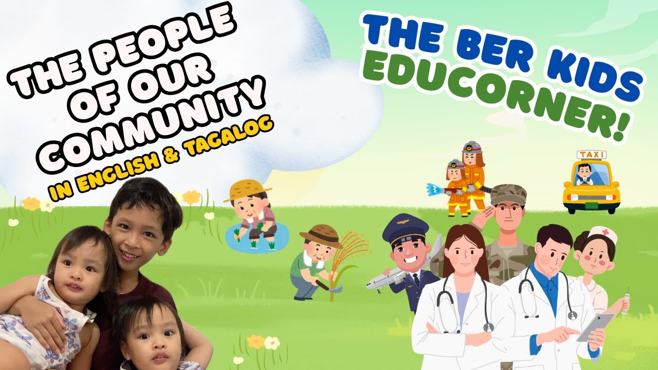 Learn About the People in Our Community in English and Tagalog | Common Jobs | Preschool Learning