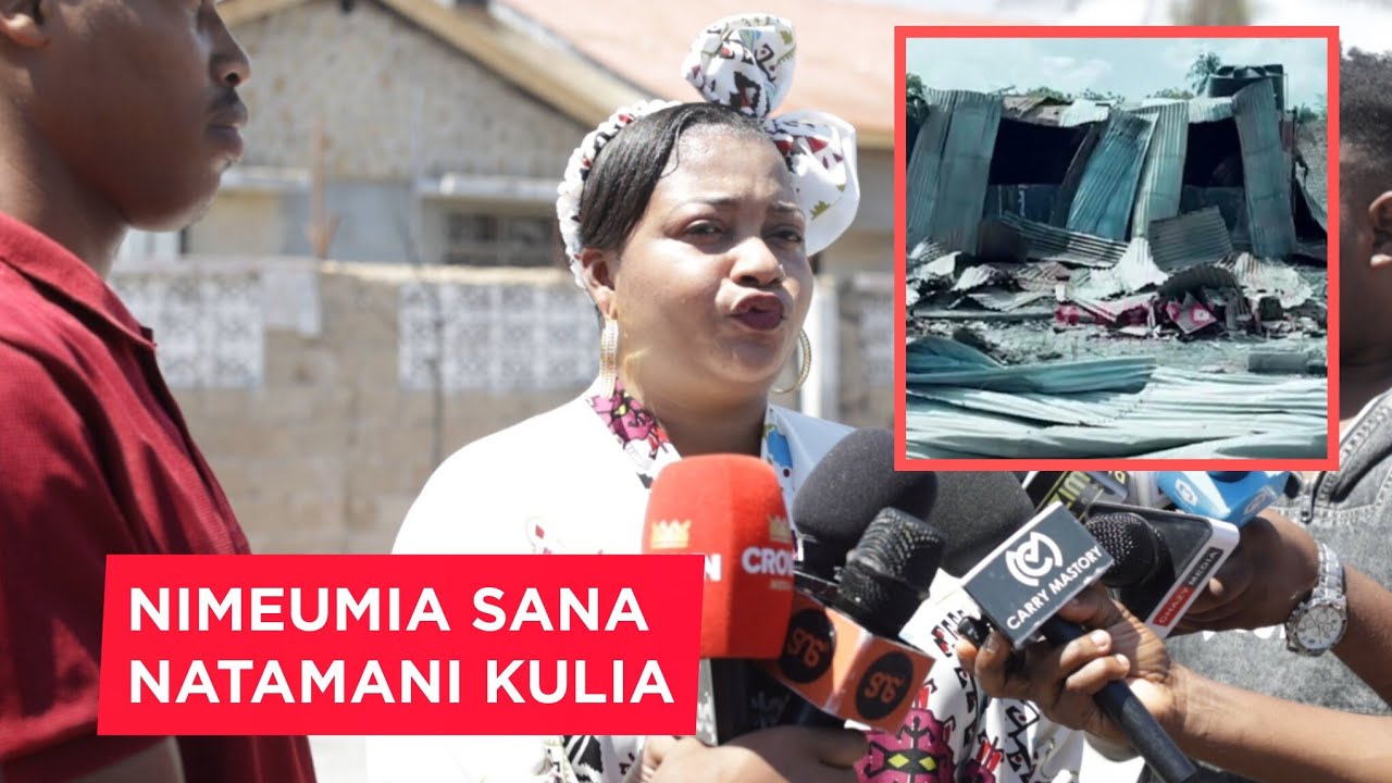 SHILOLE NUSU AMWAGE MACHOZI WAKATI ALIPOFIKA SHISHI FOOD BAADA YA KUCHOMWA MOTO OKTOBA 29