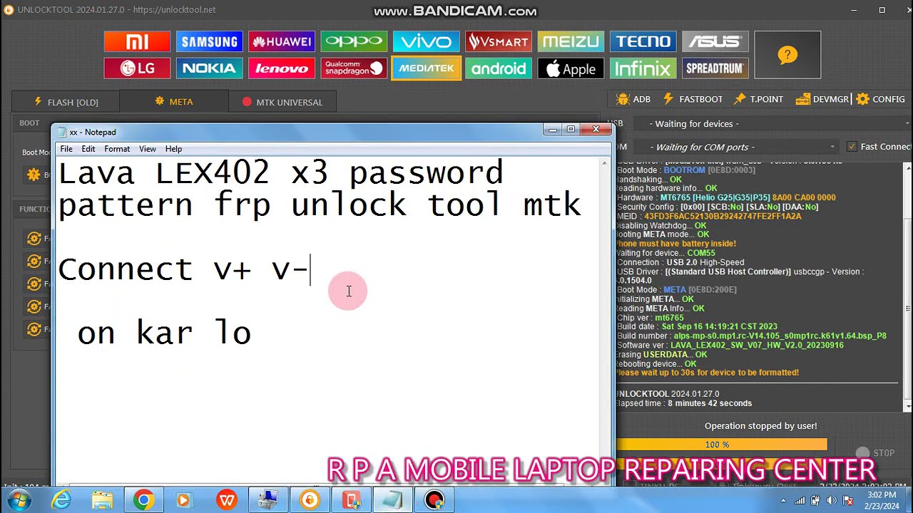 Lava Lex402 Pattern Password frp unlock tool 🔥