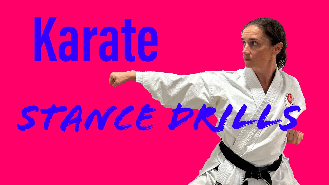 Karate workout: stance combo training