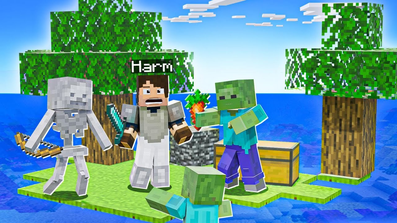 IK ZIT VAST OP 1 BLOKJE! (Minecraft)