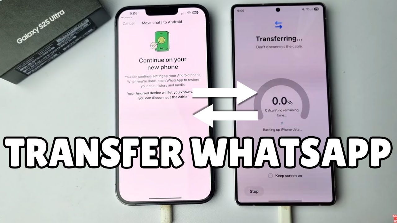 Как перенести WhatsApp с iPhone на Samsung S25 Ultra/S25/S25+