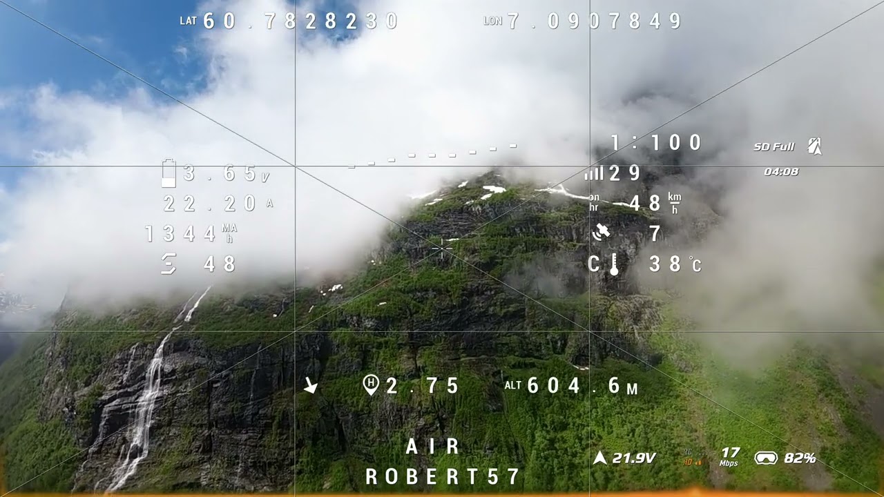 Full 7 minute BOB57 long range flight with OSD info