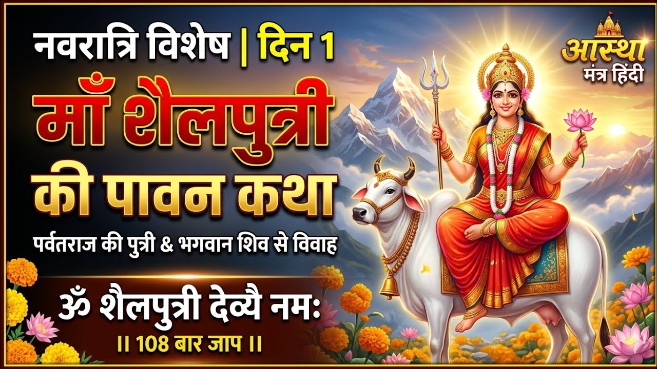 प्रथम चैत्र नवरात्र शैलपुत्री माता की कथा~ Shailputri Mata Ki Katha 2026 ~ Aastha Mantra Hindi