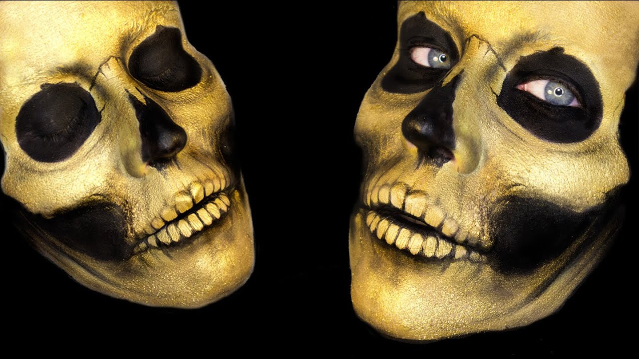 ☠ BEAUTIFUL DEATH: 24 Karat Skull Makeup☠