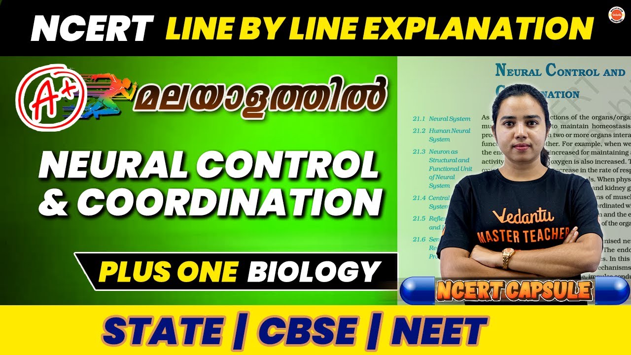 Neural Control & Coordination | Plus One Biology | NCERT Line by Line | Aswani Ma'am