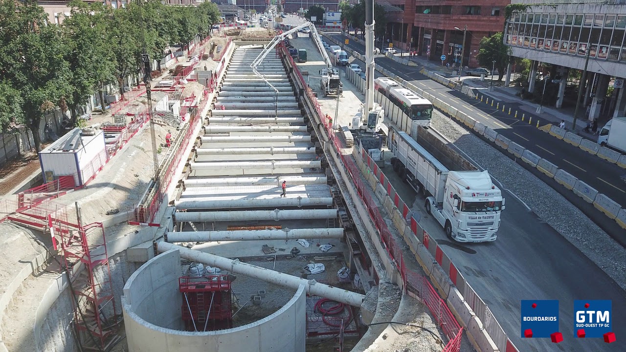 Chantier en time lapse - Parking Matabiau Ramblas - Toulouse