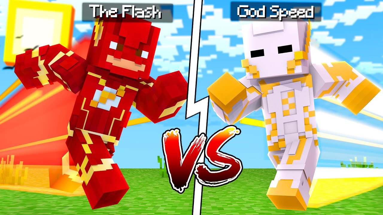 FLASH vs GODSPEED NO MINECRAFT! *qual é mais rapido? ‹‹ P3DRU ››