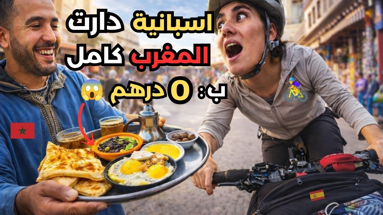 😱 شنو خلا هاد السائحة الإسبانية تدور المغرب كامل على بيكالة؟ طريقة تعامل المغاربة صدمتها 🇲🇦🚴‍♀️