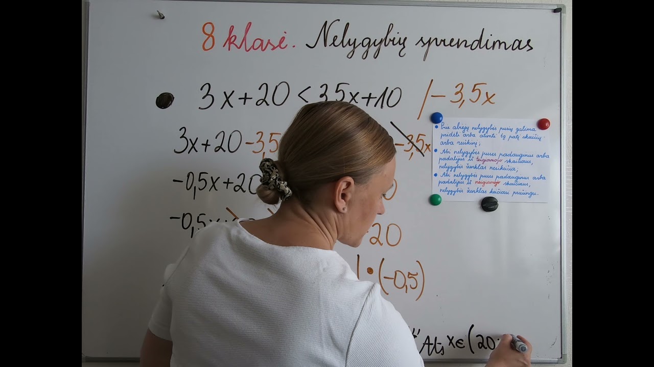 8 klasė. Nelygybių sprendimas (dėkoju, kad prenumeruojate kanalą, jei naudojatės video pamoka)
