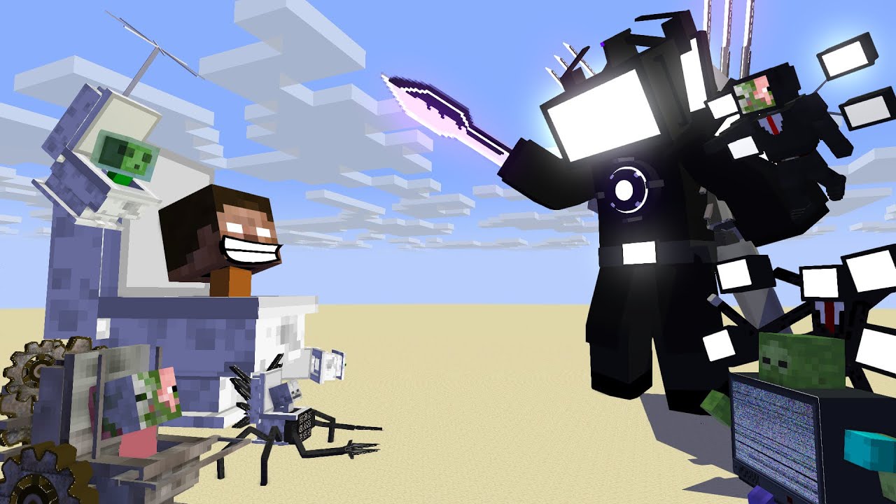 monster school : TITAN TV MAN VS SKIBIDI MONSTER SCHOOL - minecraft animation