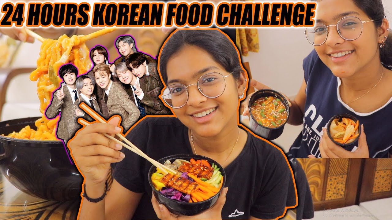 24 HOURS KOREAN FOOD CHALLENGE || #Sneholic