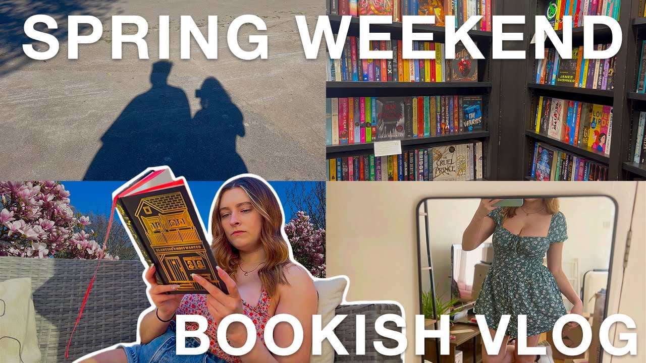 Bookish Weekend Reading Vlog 🌞 Reading Outside, Spring Walks, Bookstore Trips & Moving Chaos!