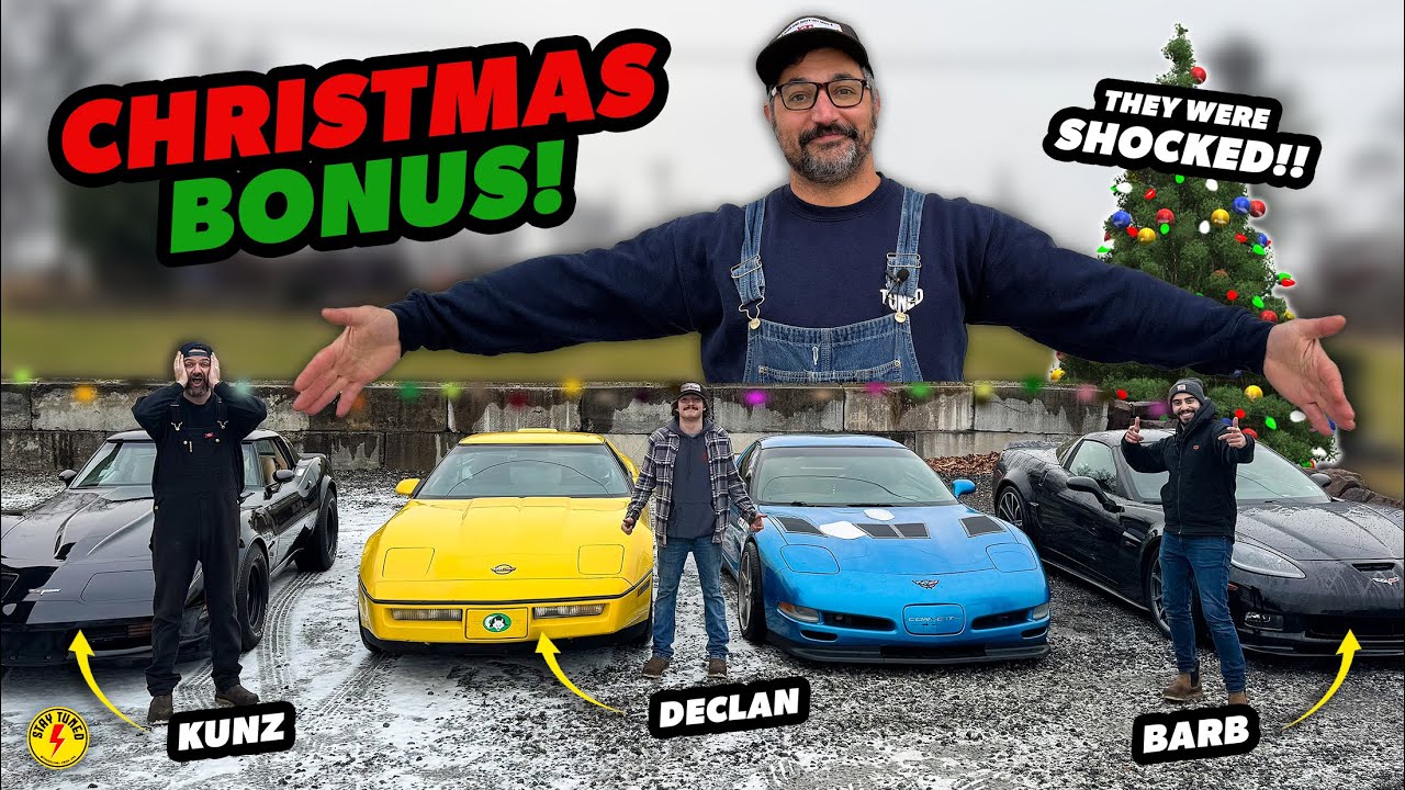 I Gave All My Guys CORVETTES For Their CHRISTMAS BONUS!
