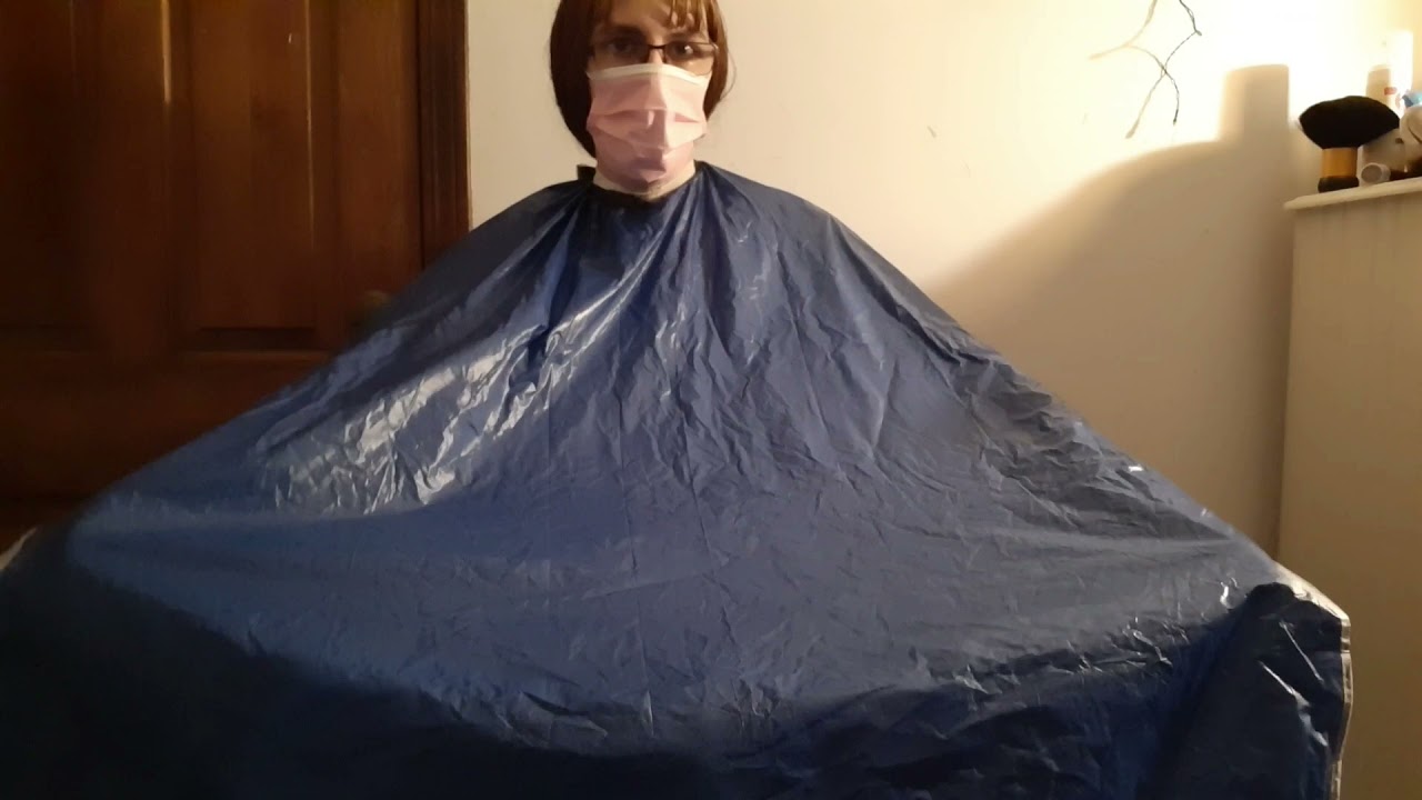 playing in vinyl salon capes ASMR
