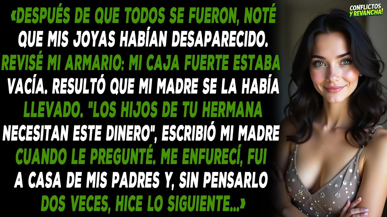 «Después de que todos se fueron, noté que mis joyas habían desaparecido. Revisé mi armario...