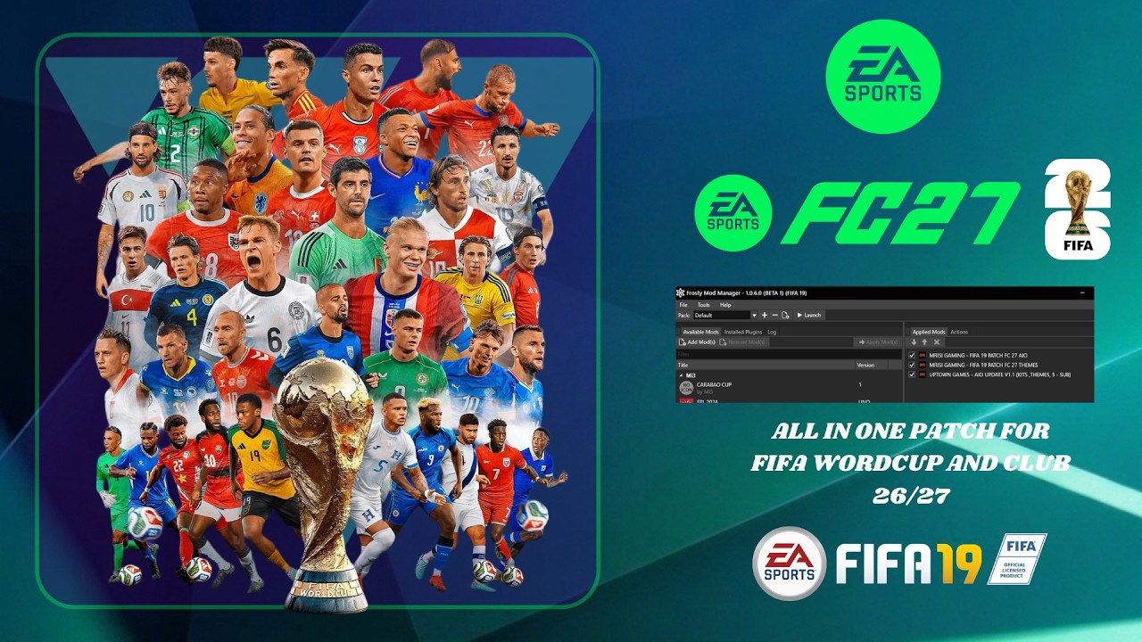 FIFA 19 с модом до FC 27 | Патч Ultimate сезона 2026/27 | Обновленные формы клубов, лица, темы и ...