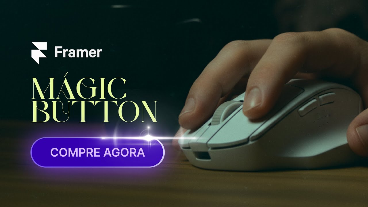 MAGIC BUTTON - Aprenda a criar um botão com efeito de luz infinita no Framer