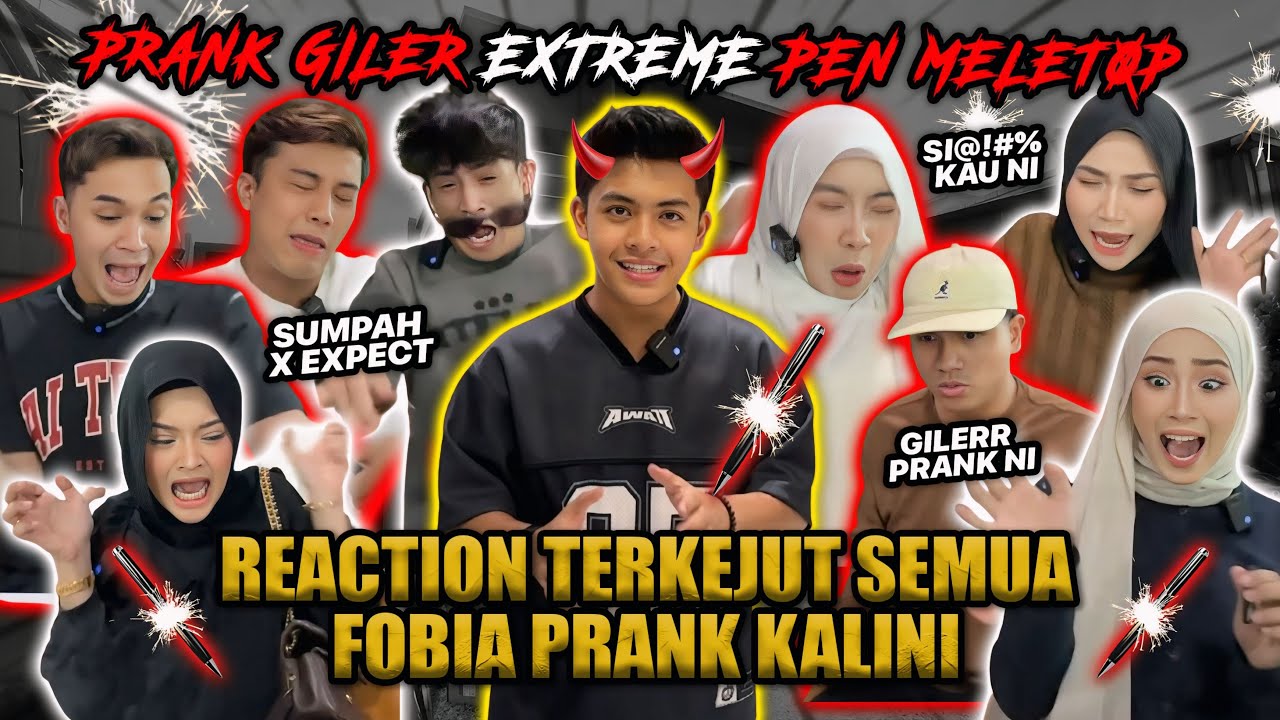 PRANK GILERR PEN BOLEH M3LET0P!!! SEMUA TAK EXPECT?! AITEAM MAR4H HAMPIR MENG4M0K?!