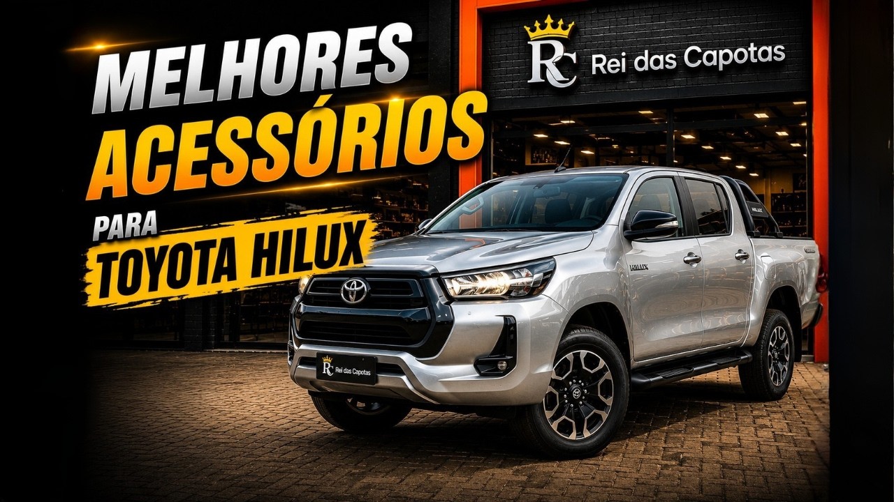 HILUX 2021 Básica Equipamos com Muitos Acessorios Agora é outra Pick-up Completa - Rei das Capotas