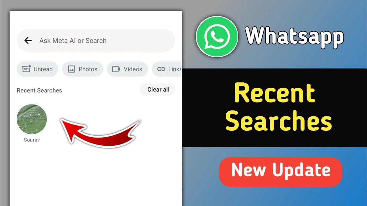 Whatsapp Recent Searches New Update 2026 | Whatsapp Search History New Update 2026