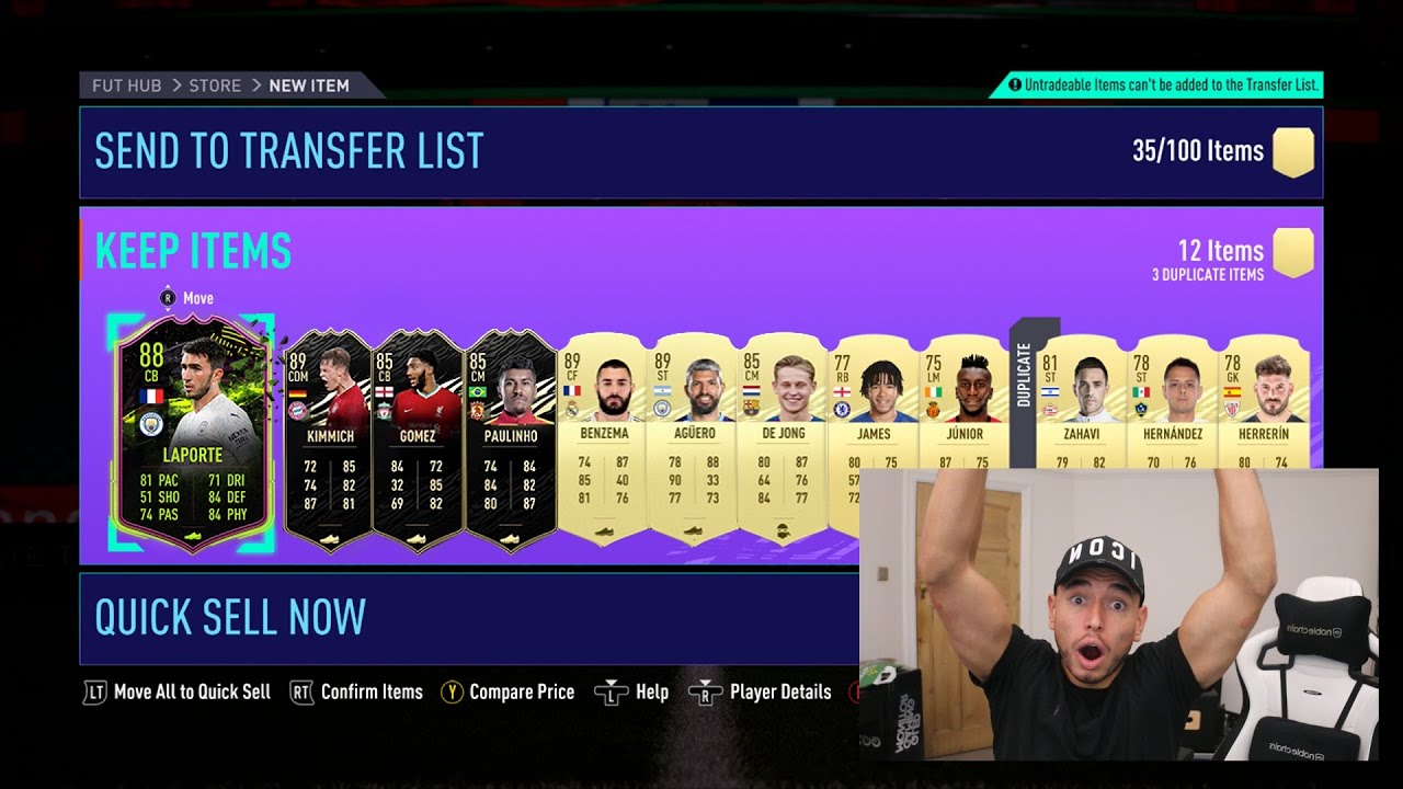 OMFG WE PACKED INFORM GOMEZ!!! THE BEST PACK ON FIFA 21!!! (INSANE FUT CHAMPS REWARD)