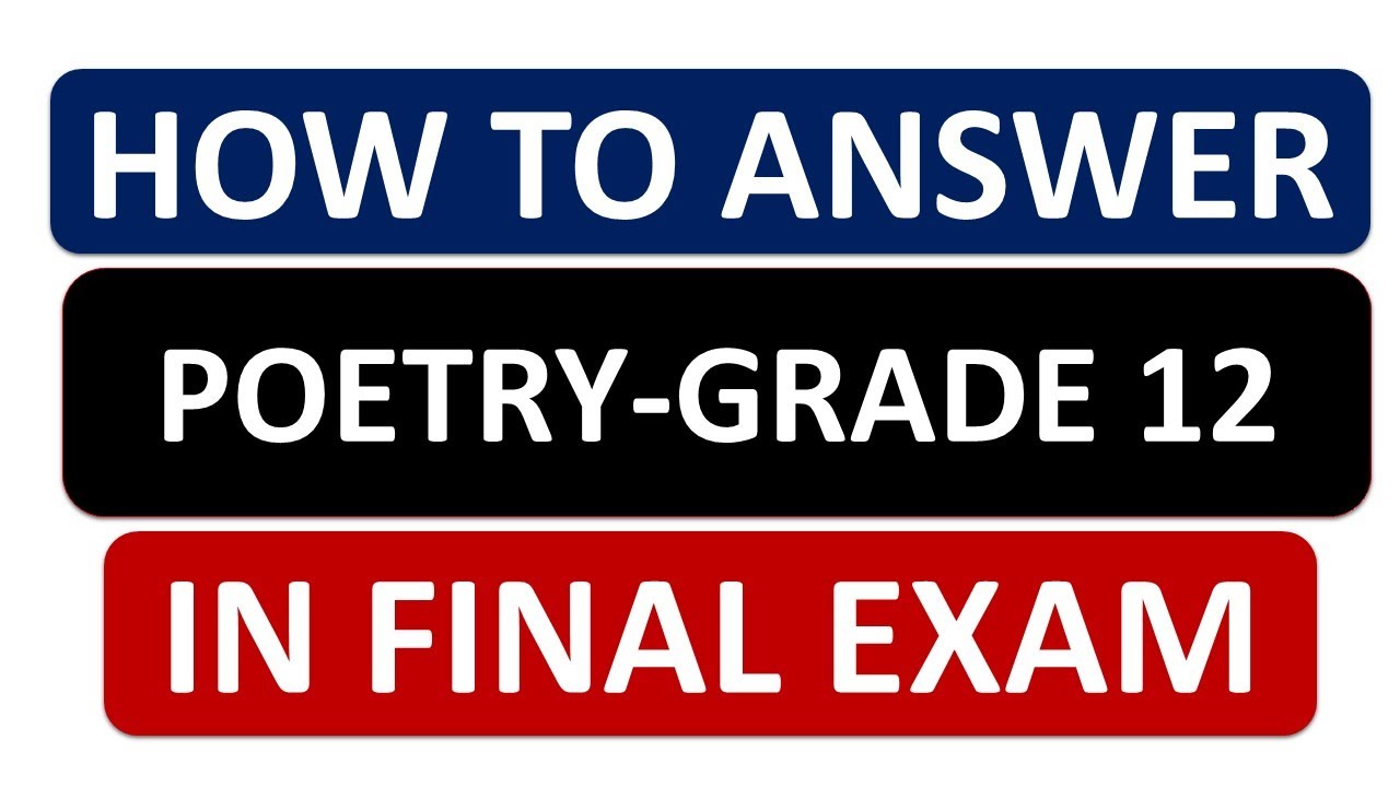 POETRY QUESTIONS , HOW TO ANSWER? Grade 12 English  grade 12 English  poetry  THUNDEREDUC