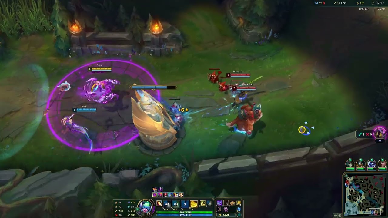 Non-stop heals in ARURF - Sona & Nami
