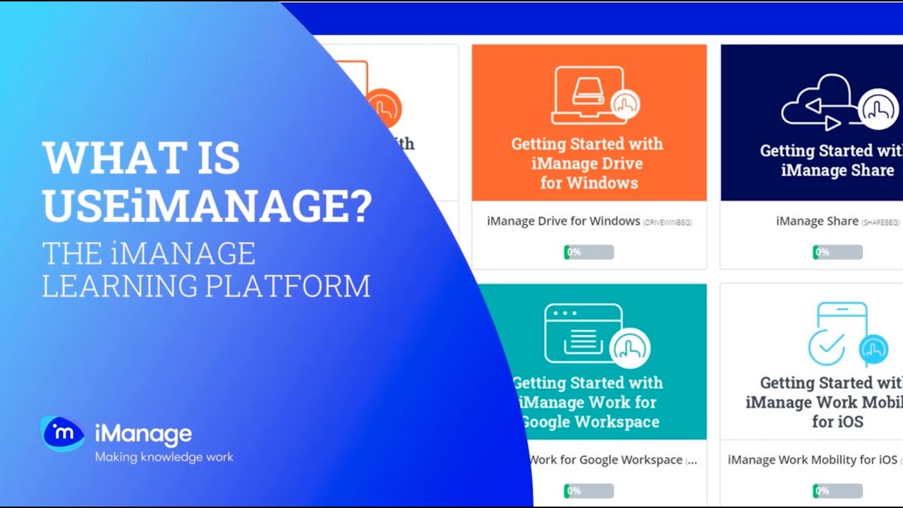 useiManage: The iManage Learning Platform