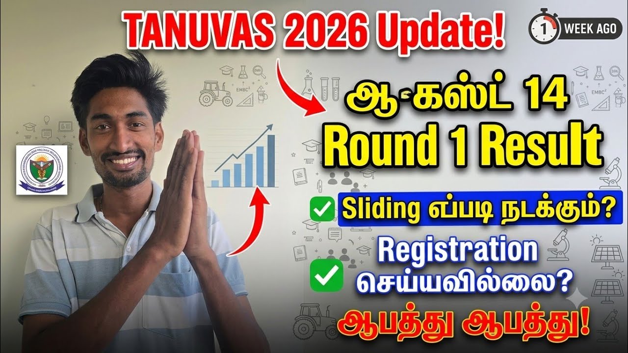 August 14 Round 1 Result | #TANUVAS2026 | Sliding Process | Full Explained Video | TTG 