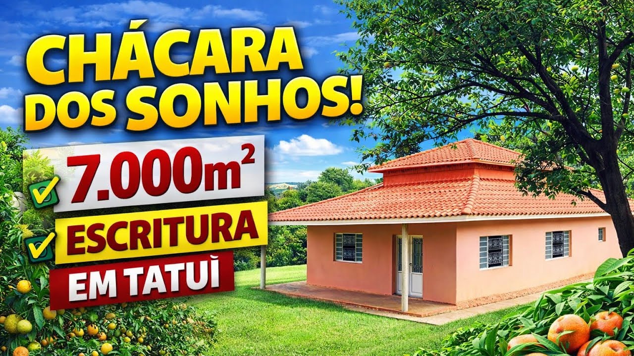CHÁCARA  TATUÍ A VENDA 550.000 #rodrigorosatatui
