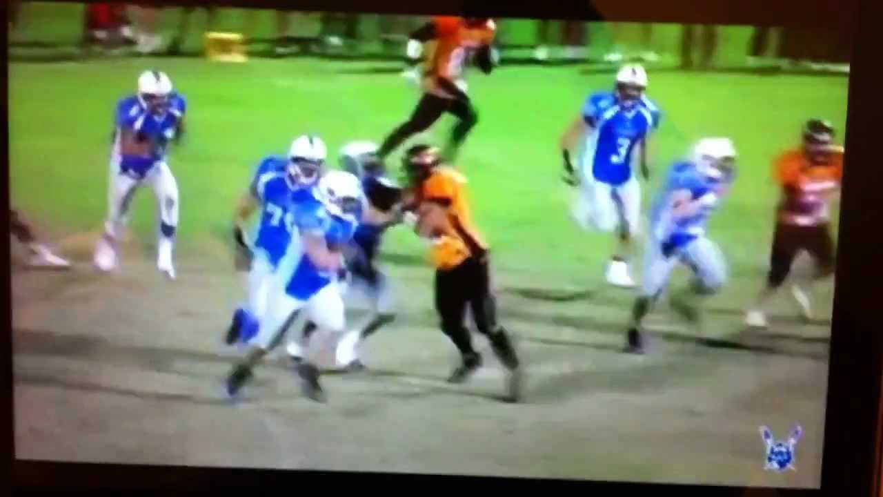Lane Olson HUGE HIT Former UW Whitewater Player, in IFL Europe doing BEAST MODE