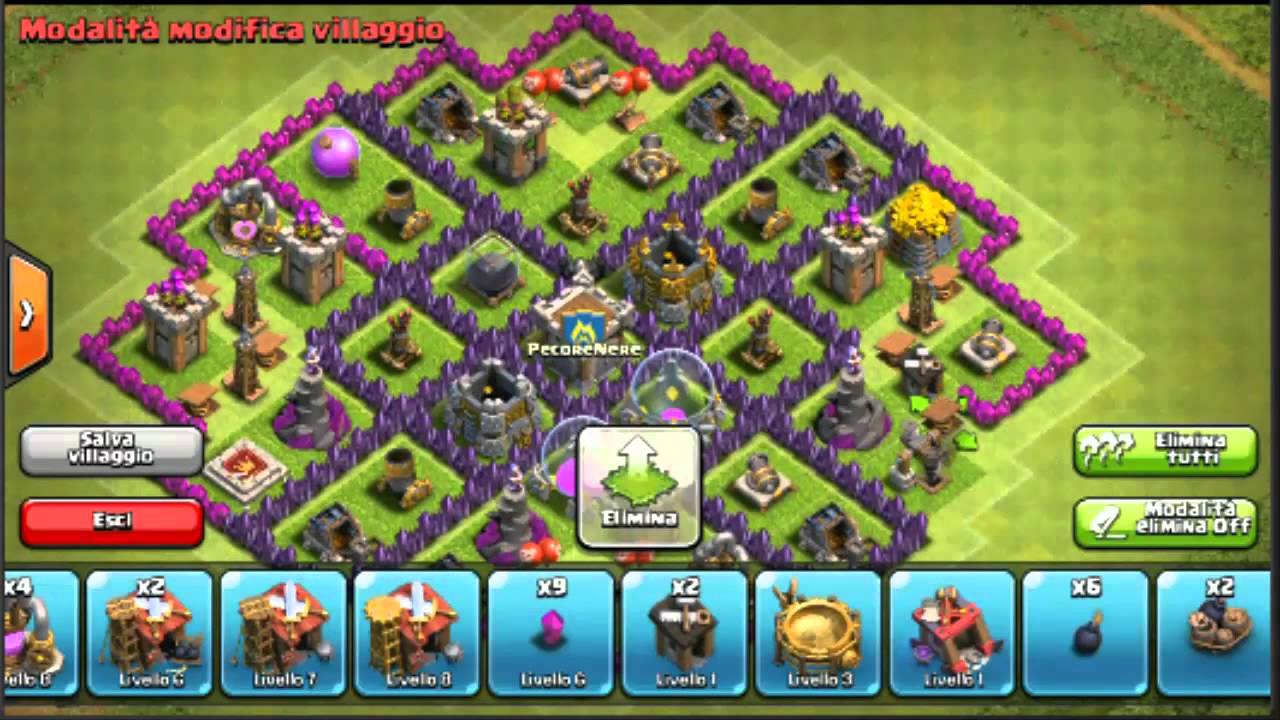 Clash of clans:Nice Town Hall lv8 farming base!! #1