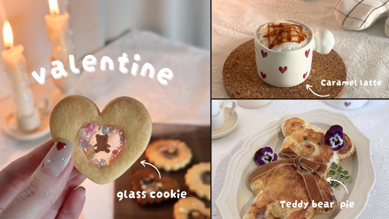 テディベアのアップルパイ🧸と宝石みたいなクッキー🍬|焼きあがるまでのときめき。