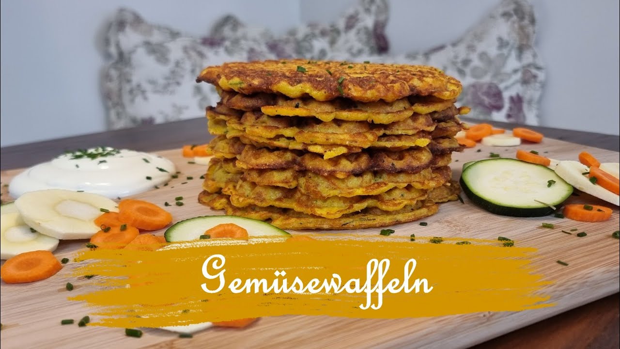 🥕 Gemüsewaffeln – glutenfrei, kross & lecker 😋🍽️