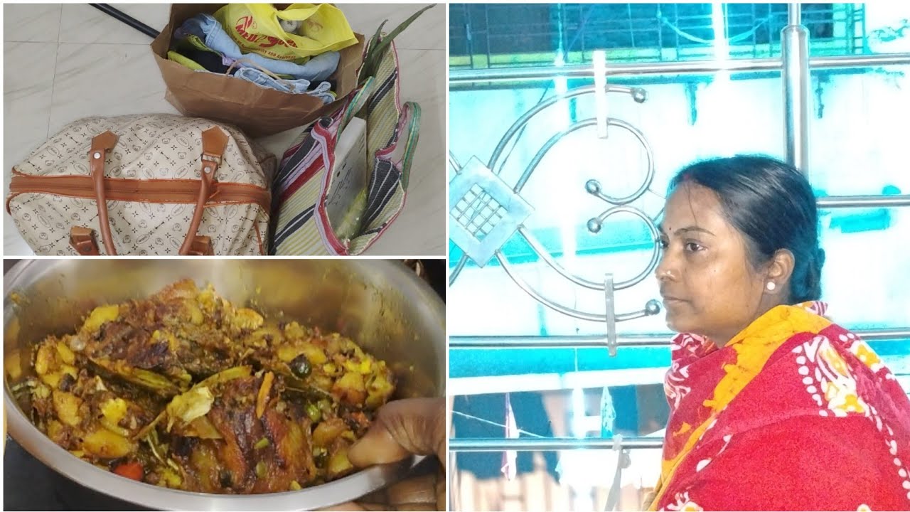 তারাপীঠ যাচ্ছি তাই ব্যাগ গুছিয়ে রাখলাম👜 রান্না করলাম মাছের মাথা দিয়ে ডালনা🐠কতো লাইট🌟সবটা আছে🌟