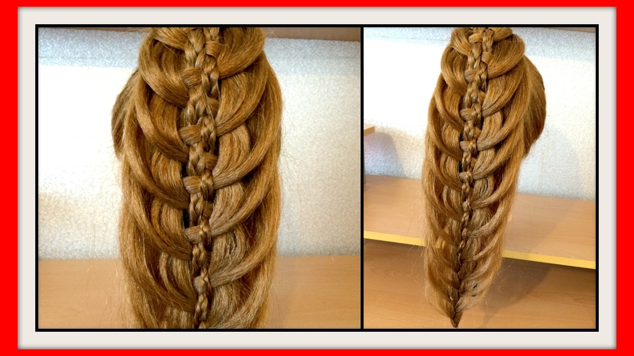 HAIR STYLE FOR LONG HAIR 5 STRAND BRAID HAIRSTYLE / HairGlamour Styles /  Hairstyles / Hair Tutorial