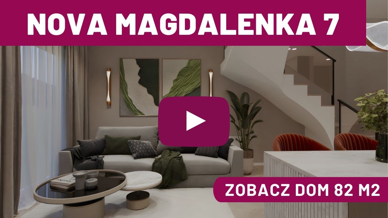 Nova Magdalenka 7 – spacer 3D po domu pod Warszawą | segmenty z ogródkiem i aranżacja wnętrz 2026