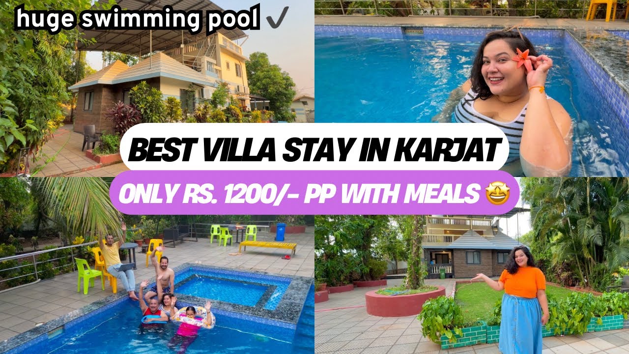5BHK VILLA STAYCATION IN KARJAT STARTING RS. 1200/- PP WITH FOOD Best Villa With Private Pool