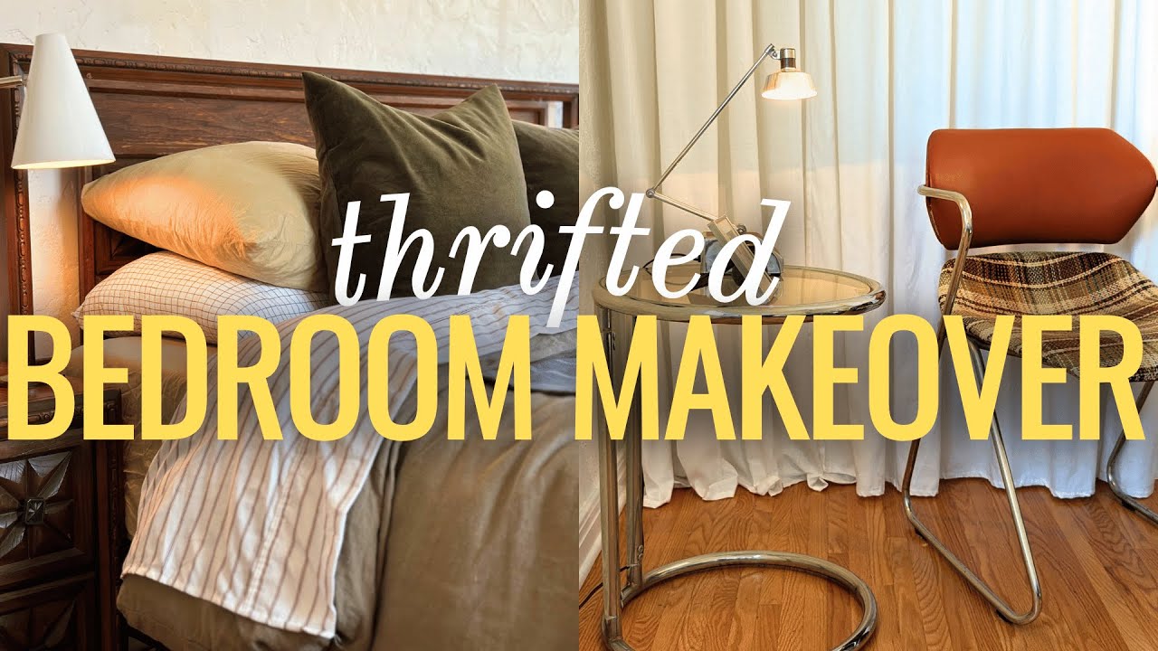 Primary Bedroom Makeover ONLY Using Thrifted Decor & EASY DIY Renter Friendly Ideas!