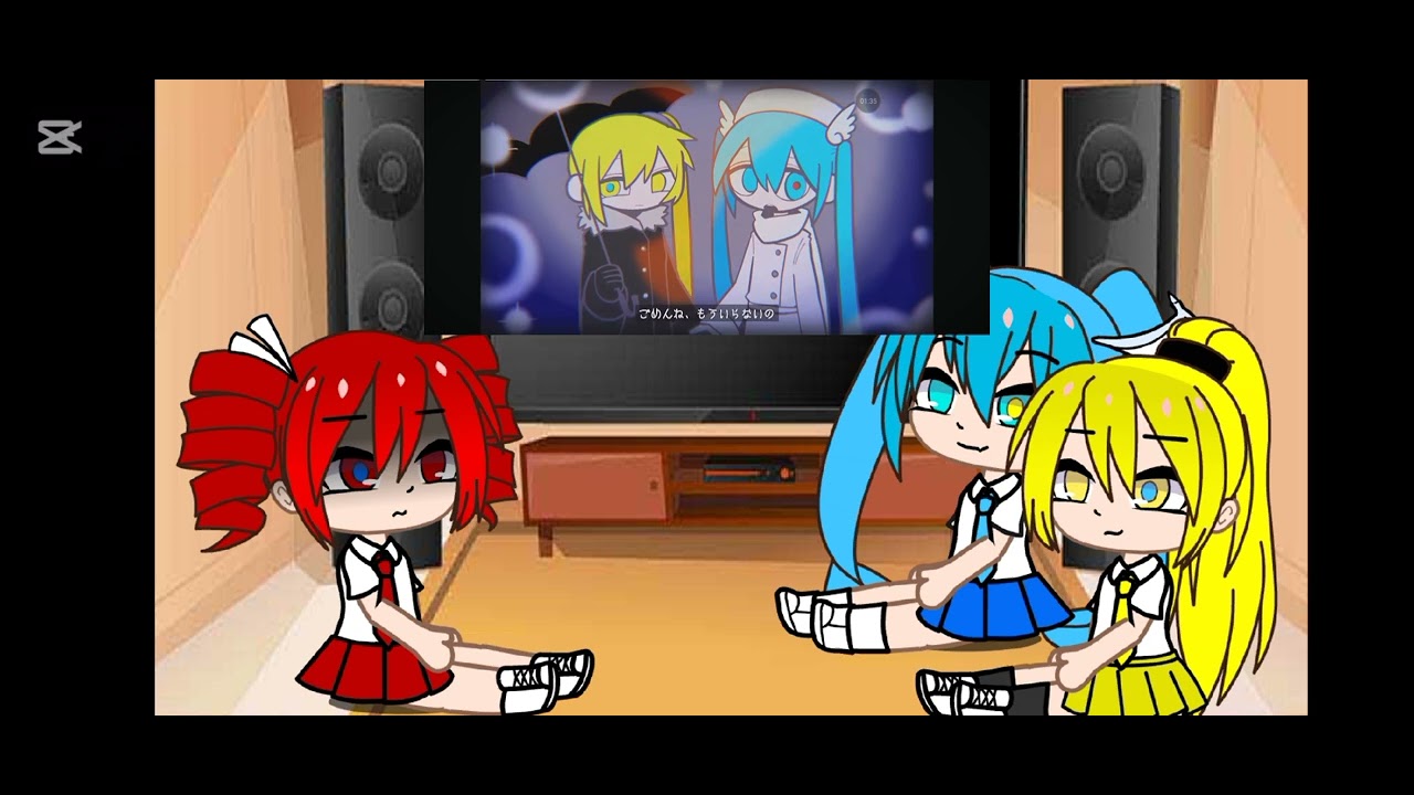 Neru miku and teto react to Baumkuchen.