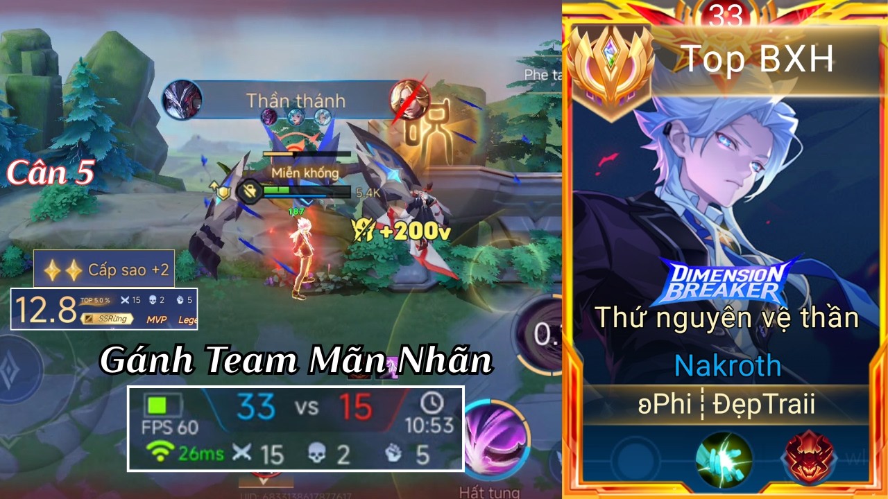 26 Phút Múa Nakroth Cực Bay Cân 5 Phong Cách 1 Quẹt 1 KiLL Cực Mãn Nhãn Của Top 1 Nakroth