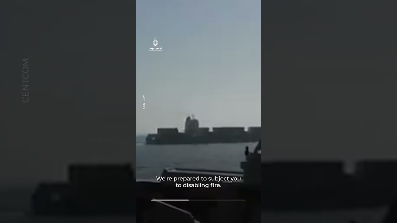 US forces attack and seize Iranian ship Touska near Strait of Hormuz | AJ #shorts